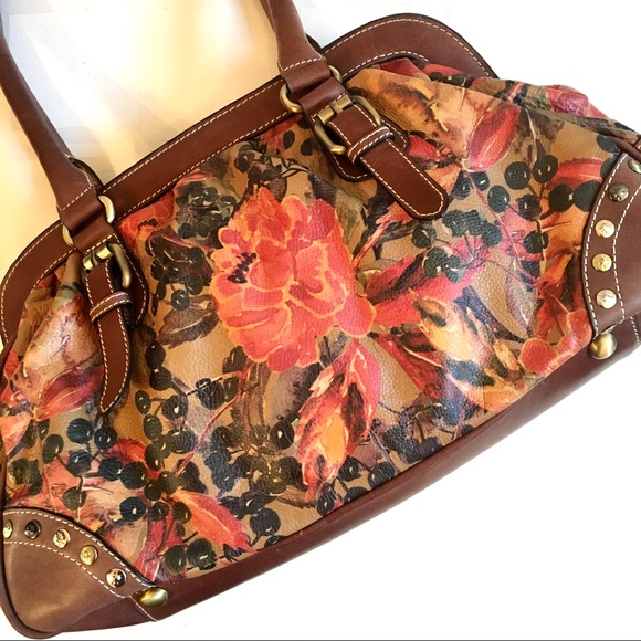 Firenze Bella Purse Floral 100% Genuine Leather 🍂 - Picture 15 of 16